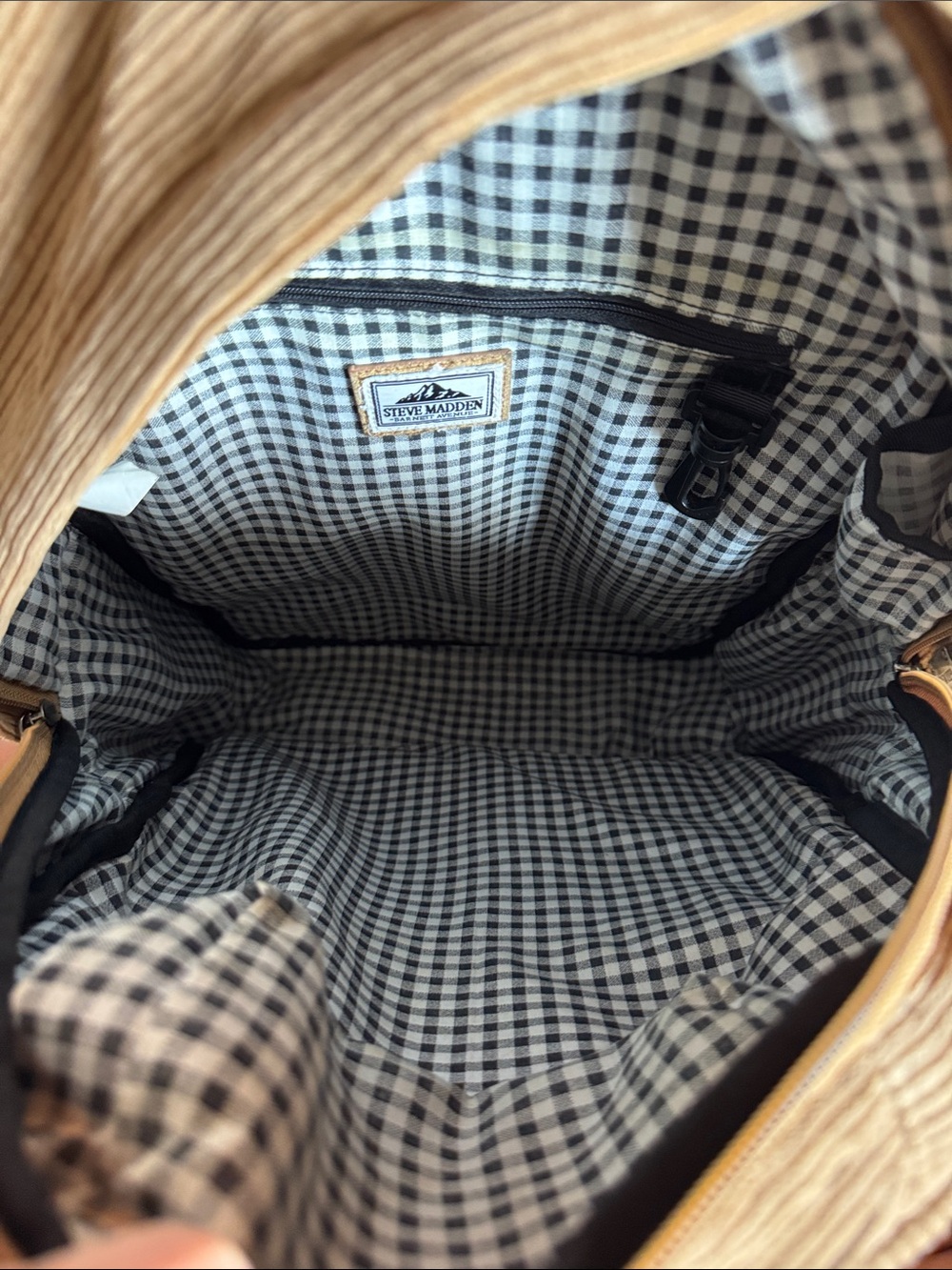 Steve Madden Corduroy Tan Backpack - Picture 6 of 8